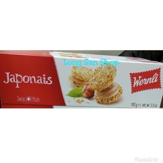 

Sale Promo!! Wernli Japonais - Biskuit Almond Lapis Krim Kacang Hazelnut