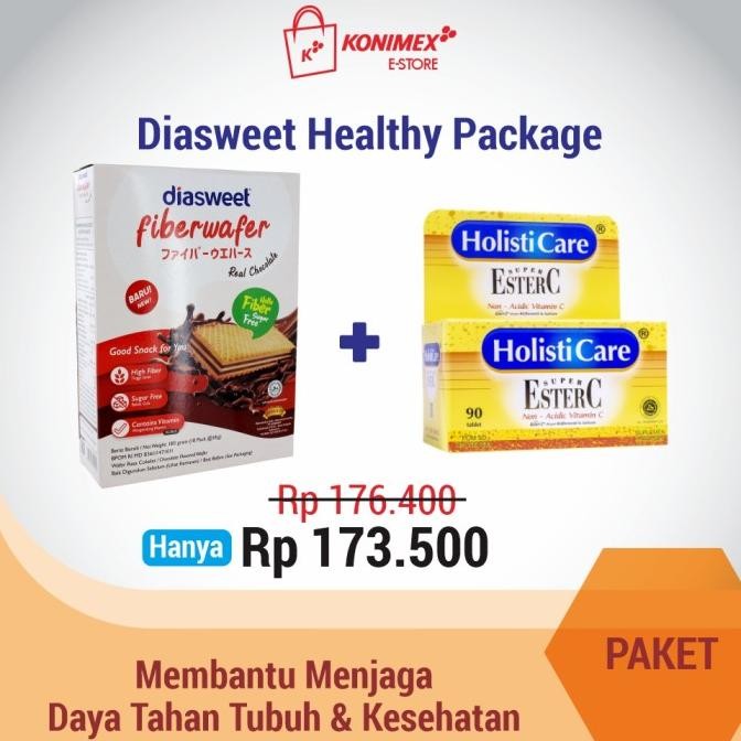 

Promo Diasweet Healthy Package - Fiberwafer Chocolate Doos + Holisticare 90S