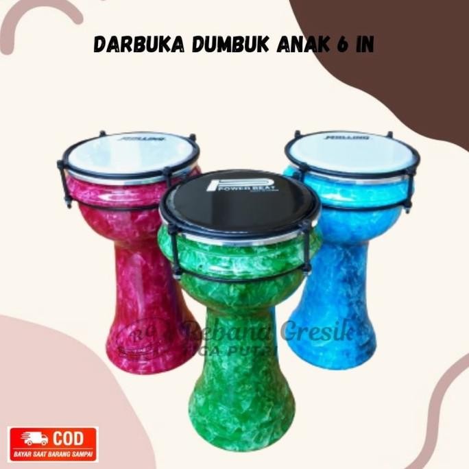 DUMBUK PINGGANG DARBUKA ANAK KECIL MIKA 6 INCH/ DUMBUK HADROH DARBUKA
