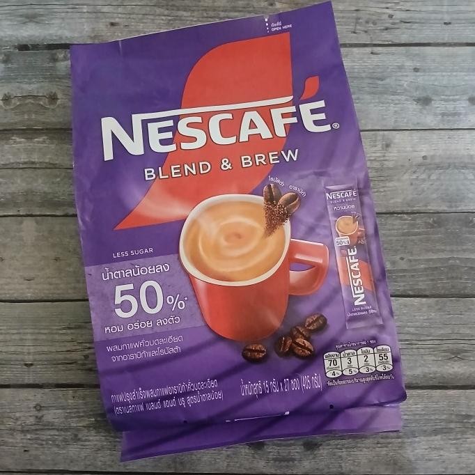 

Sale Nescafe Blend N Brew 3 In 1 Less Sugar Coffee Kopi Bangkok Thailand Moccona Bru