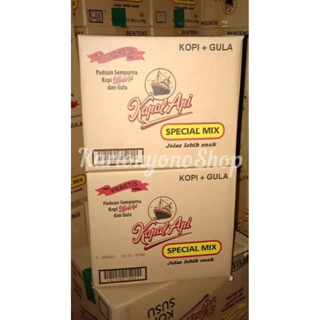 

Grosir Kopi Kapal Api Special Mix Kopi + Gula Per Dus Isi 120Bks