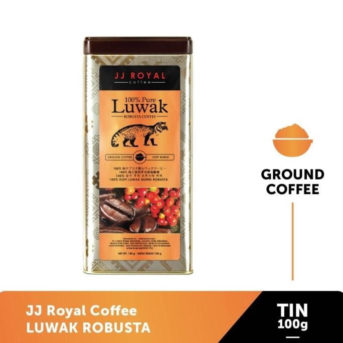 

Grosir Kopi Jj Royal 100% Pure Luwak Ground Tin 100G