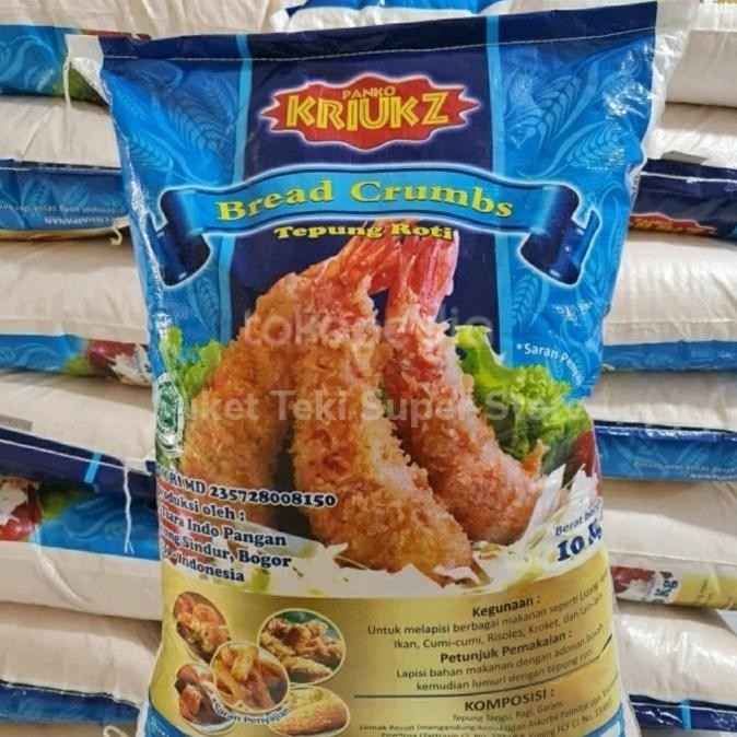 

Murah Tepung Roti Panko Kriukz Bread Crumbs Orange 10Kg Karung Gojek