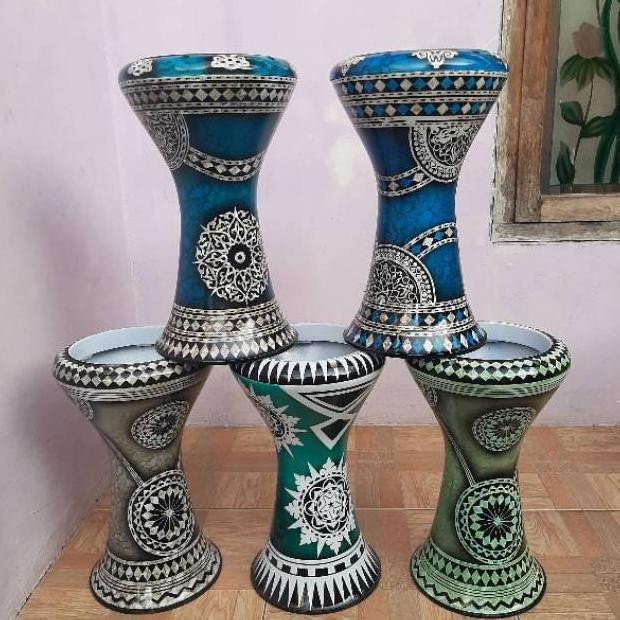 DARBUKA 8 INCHI MOTIV BAGUS / CALTI / REBANA / BASS / ALAT MUSIC