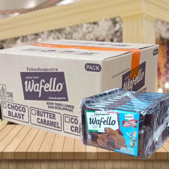 

Grosir Wafello Wafer Coklat 43 Gr X 60 Pcs ( 1 Karton )