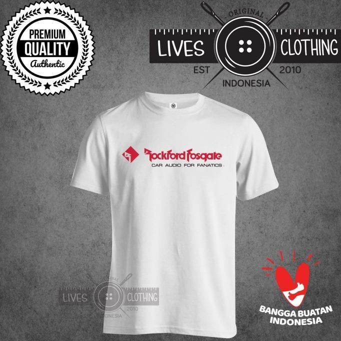 KAOS ROCKFORD FOSGATE AUDIO OTOMOTIF MOBIL PREMIUM COTTON