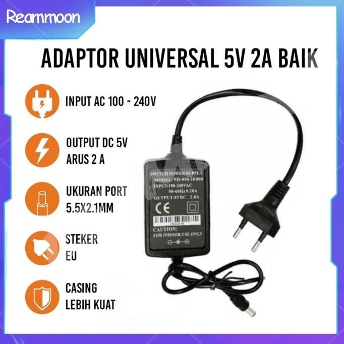 Power Adaptor 5V 2A Media Converter Charger HTB 3100 Adaptor Baik nUg