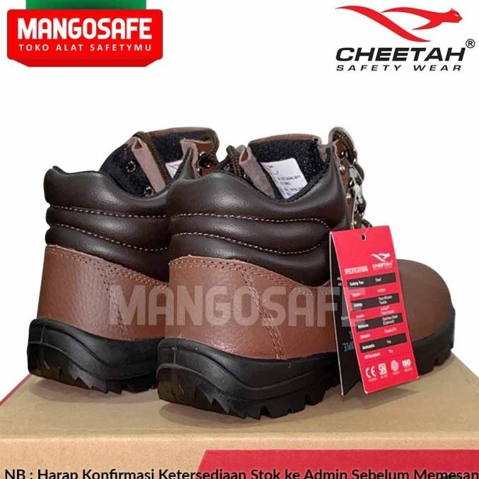 Terjangkau Cheetah 7106C Sepatu Safety Proyek Pu Bertali Semi Boot 7106 Coklat