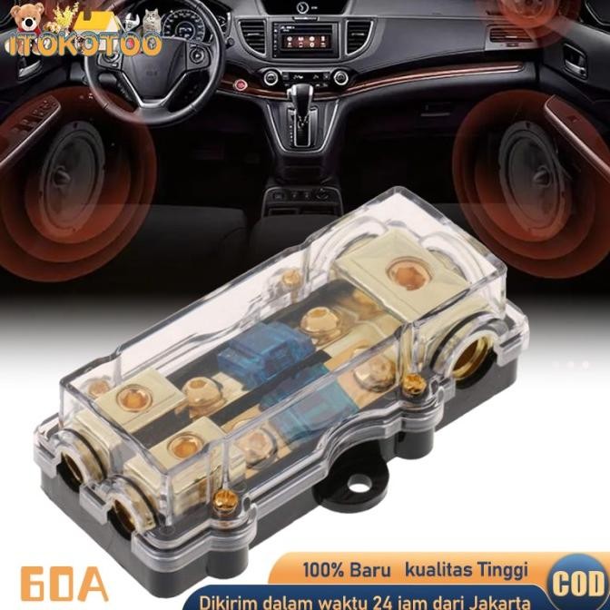 Tempat Sekring Mobil Box Sekring Audio Mobil 2 Jalur 60 Ampere