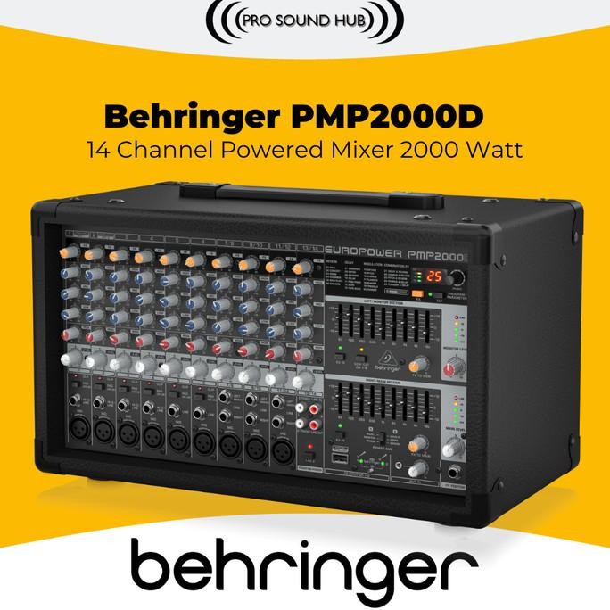 Murah Behringer Pmp2000D Pmp2000 Powered Mixer Power 14 Input 2000 Watt