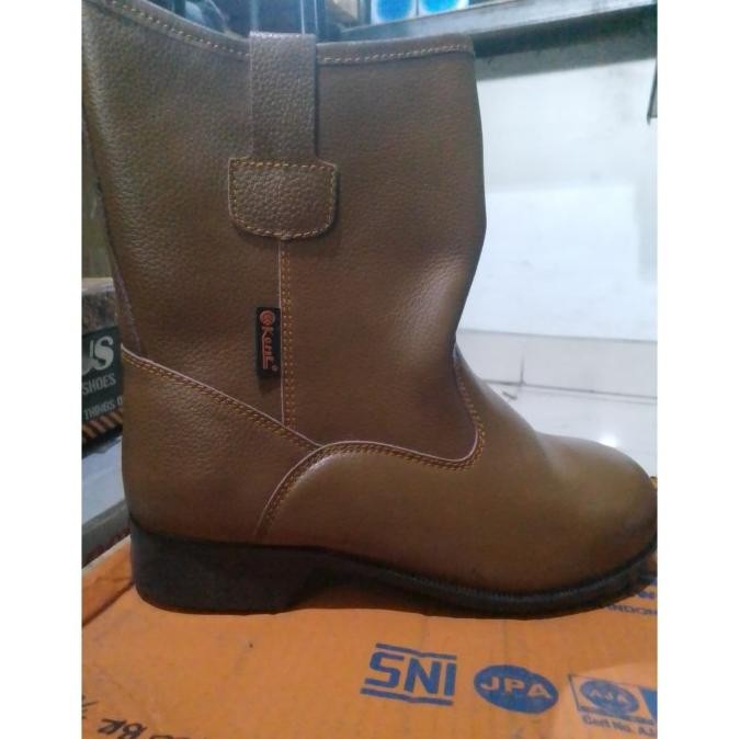Terjangkau Sepatu Safety Shoes Merk Kent Type Borneo 6460 Warna Coklat