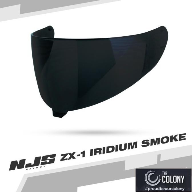 * KACA HELM NJS ZX 1 SMOKE VISOR NJS ZX1 ZX-1 VISOR ORIGINAL *