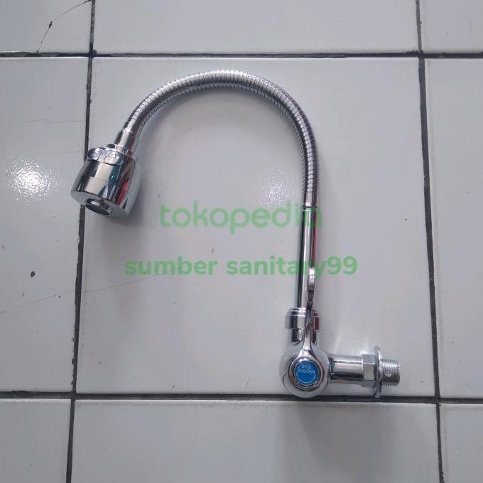 Kran Angsa Flexibel Soligen Tembok Meja/Kran Sink/Kran Air Dapur