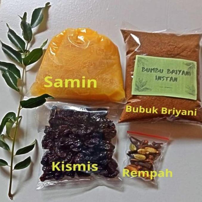 

Bumbu Nasi Briyani komplit Samin kismis rempah Alami Masakan nUg