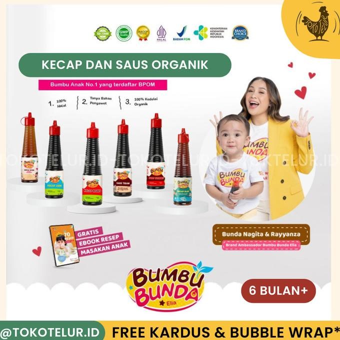 

BUMBU BUNDA Elia - Kecap dan Saus Organik | Kecap MPASI Sehat NO MSG nUg