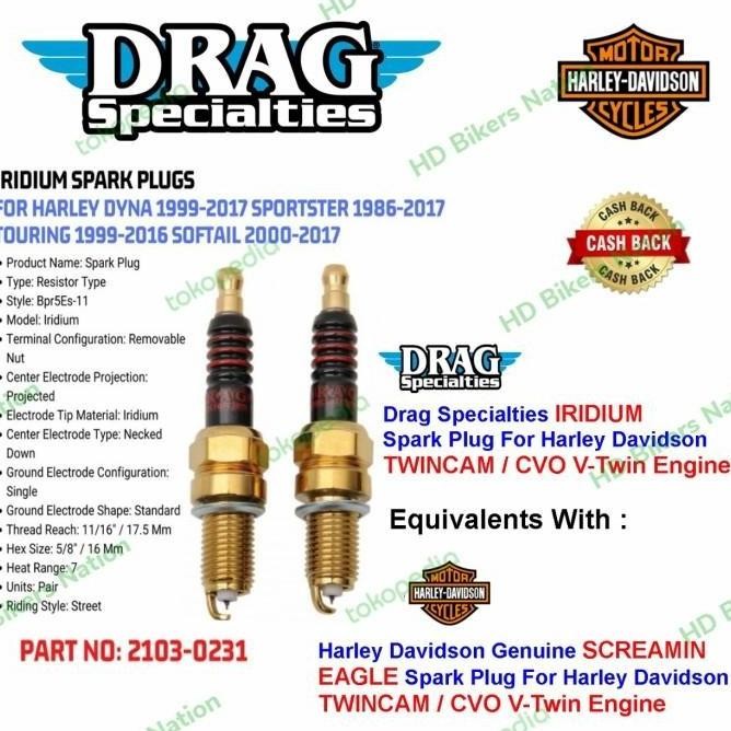 Busi Harley- Drag Iridium Twincam / Cvo -Dyna,Sporster,Touring,Softail