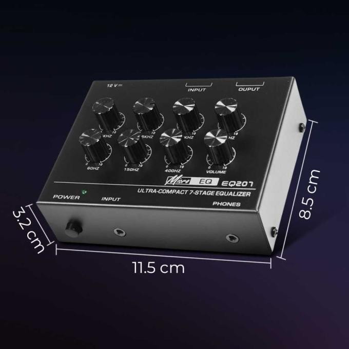 Promo Equalizer Mini Eq207 Micro Audio Preamp 7 Band Fine Tune For Ktv Karaoke
