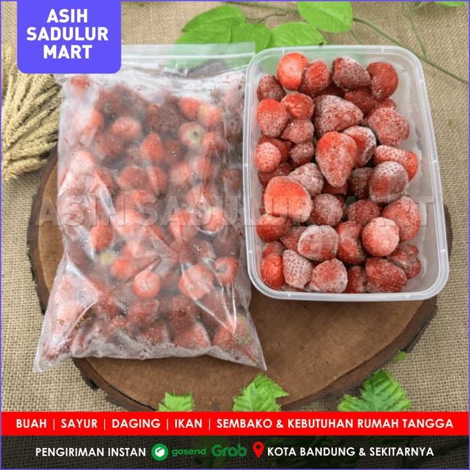 

Buah stroberi strawberry Frozen 1kg promo murah diskon nUg
