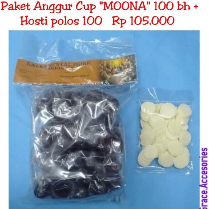 

Anggur cup perjamuan kudus paket roti hosti perjamuan 100 L24T