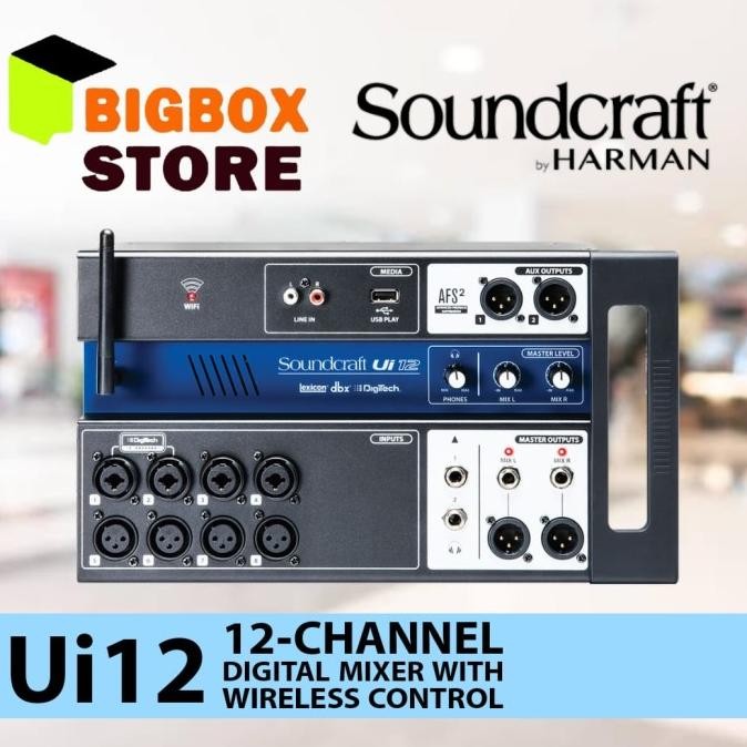 Murah Mixer Audio Soundcraft Ui12 / Ui 12 / Ui-12 Original