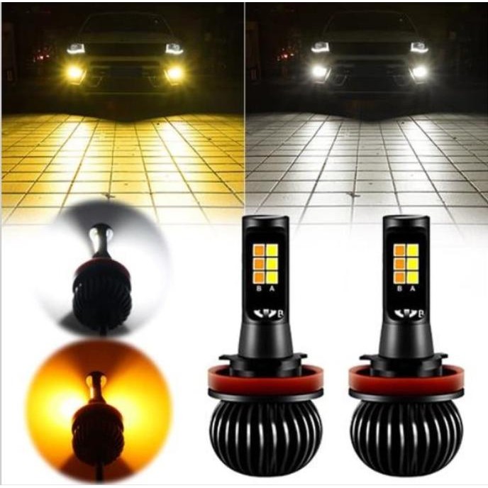 Promo LED FOG LAMP H16 30W DUAL MODE COLOR WARNA PUTIH KUNING CHIP CREE COD