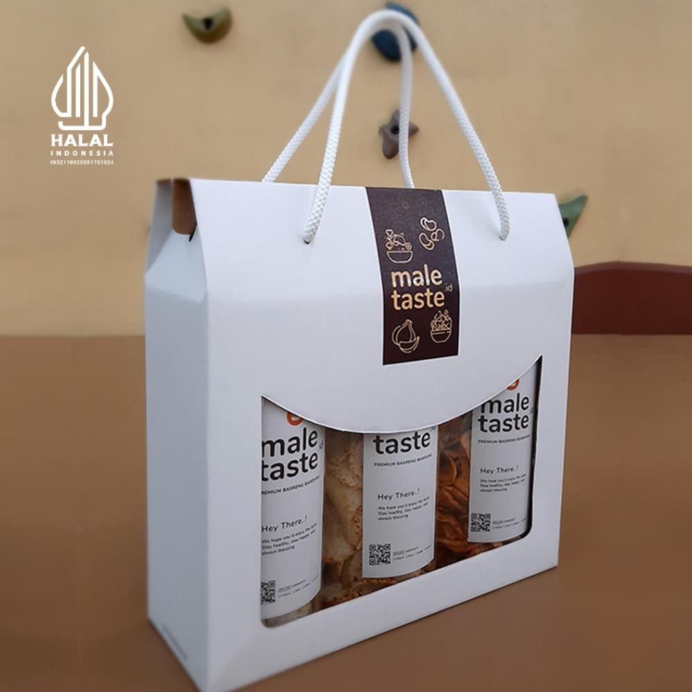 

Hampers Snack Premium Basreng Bandung - Unik Elegant Maletaste - Gable Box Oleh-oleh Khas Bandung