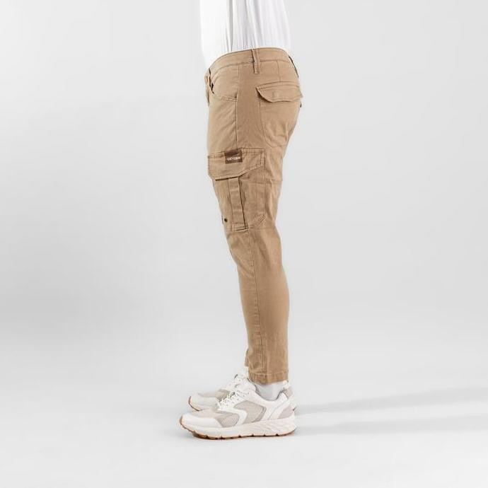 Promo Oxygen Denim 706S Prime Cs Astro Ankle Cargo Pants - Khaki (7927)