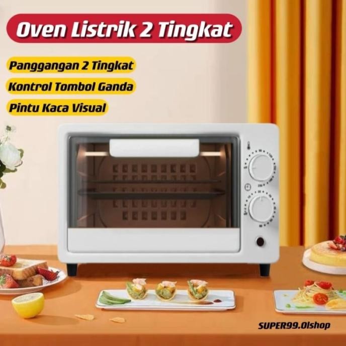 Oven Listrik Mini Microwave 12L Multifungsi/ Oven Listrik Low Watt 12