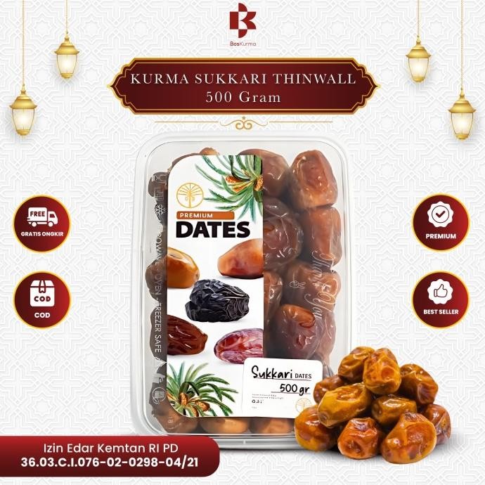 

Kurma Sukari Kemasan Thinwall 500 gram - Premium Dates nUg
