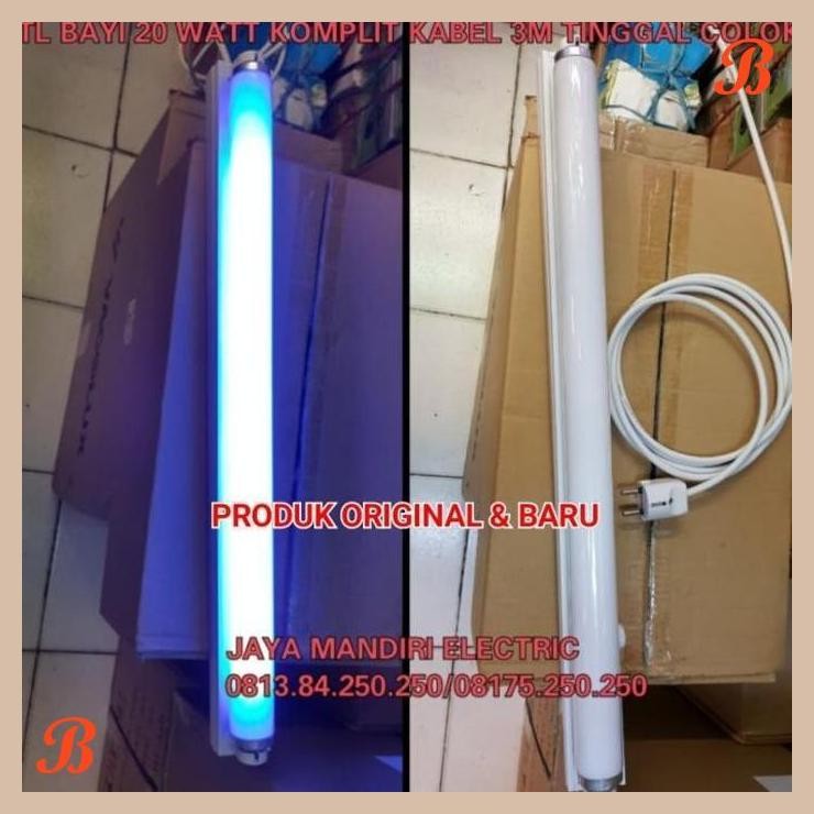 [JME] LAMPU TL BAYI PHILIPS 20 WATT KOMPLIT TINGGAL COLOK KABEL 3 METER
