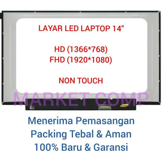 Layar Led Lcd Laptop Hp 14 Em 14Em 14-Em0000 14-Em0Xxx  14-Em0014Au 14-Em0015Au 14-Em0017Au 14-Em003