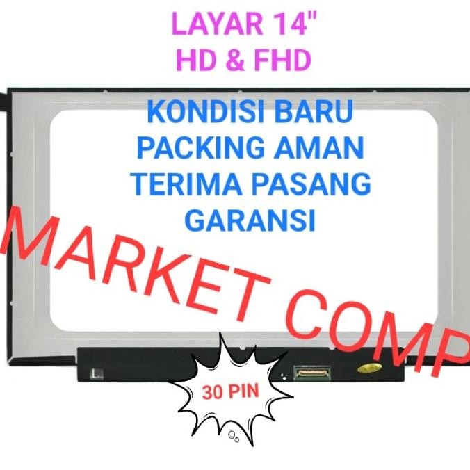 Layar Led Lcd Asus E410 E410M E410Ma E410Mao E410K E410Ka E410Kao E410Mans E410Ma-Fhd451 E410Ma-Bv45