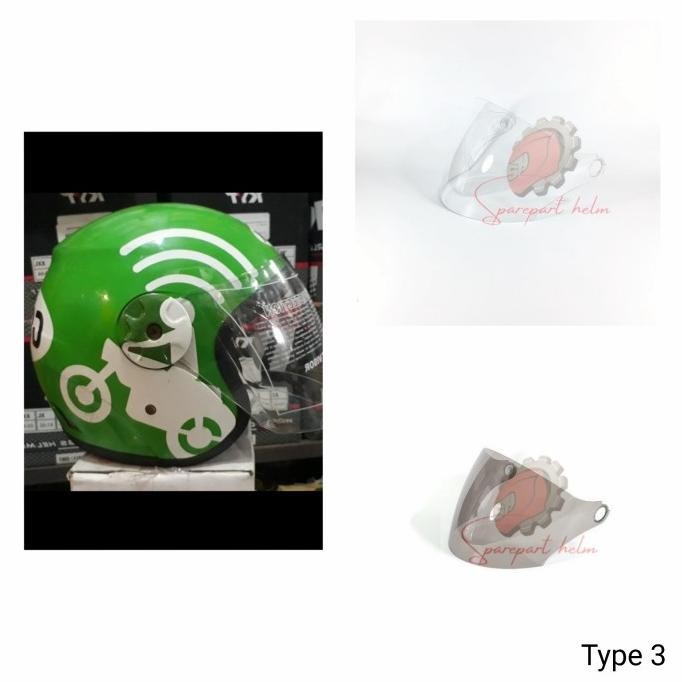 ready  Kaca helm Driver Gojek Visor helm Gojek