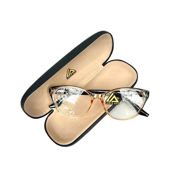 new laris acc kacamata minus wanita perempuan lensa rabun jauh frame plastik cat eye eyewear glasses