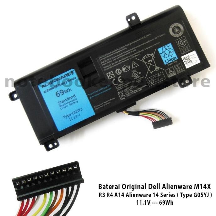 Baterai For Alienware M14X R3 R4 A14 Alienware 14 Series - G05Yj New Stok