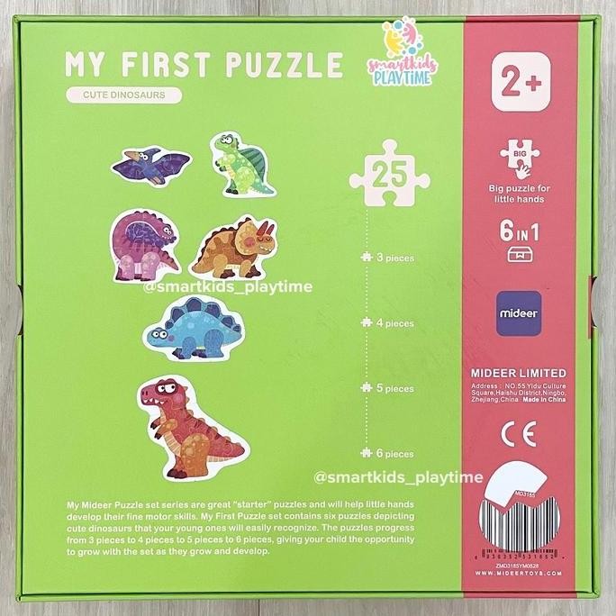 Mideer My First Puzzle Cute Dinosaur Mainan Edukasi Anak