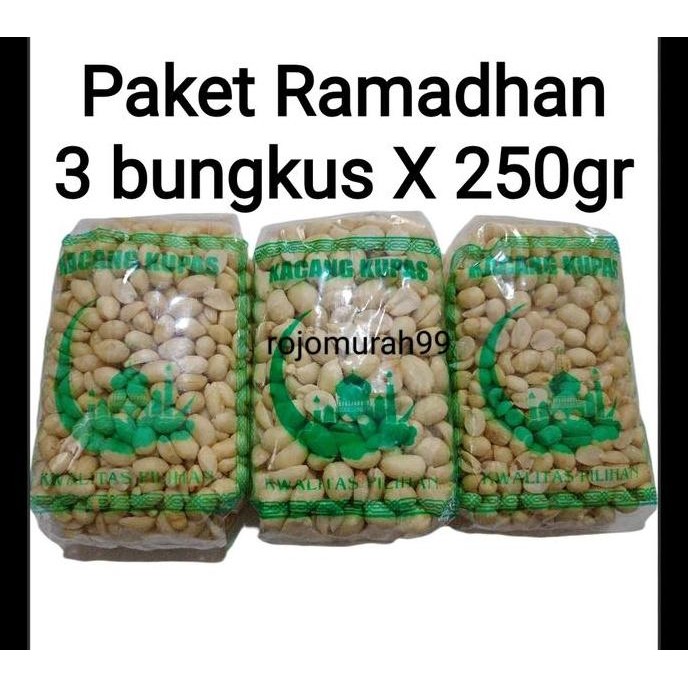 

Kacang Kupas Spesial Lebaran - variasi 3 dan 2 Bungkus x 250 Gram - Cemilan, Food nUg