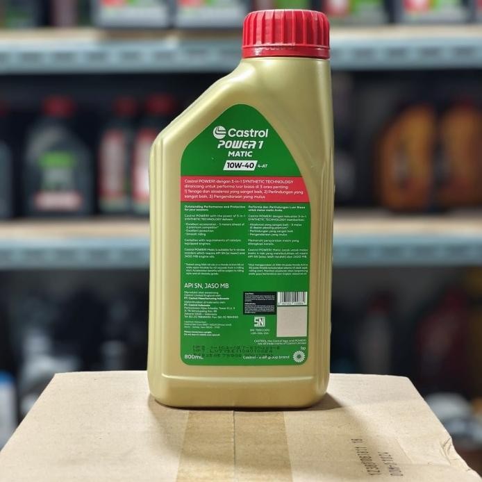 ready OLI MOTOR MATIC CASTROL POWER 1 SCOOTER 10W40 4T FULL SYNTHETIC 800ML murah
