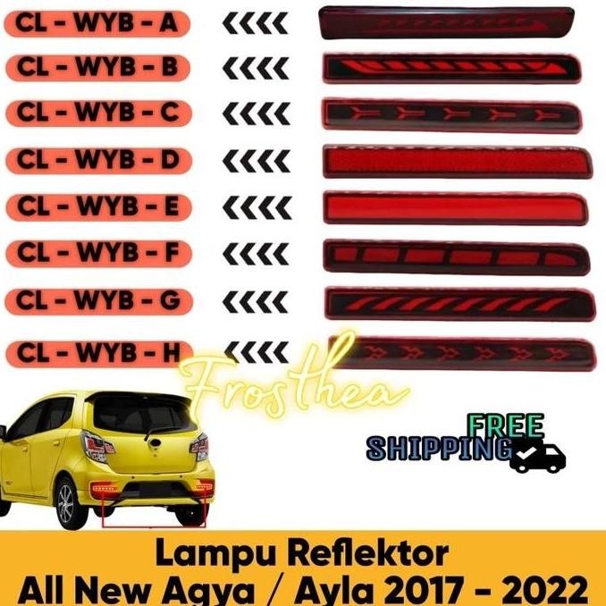 Murah Lampu Reflektor Cahaya Mata Kucing Bumper Belakang Mobil Rear Bemper Lamp Reflector Car Light 
