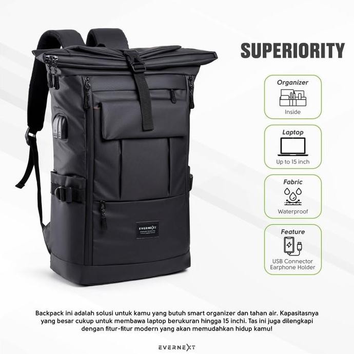 Dearglow- Tas Ransel Bodypack Backpack Travelling Outdoor Pria Waterproof Tas Laptpop Cowok Anti Tah