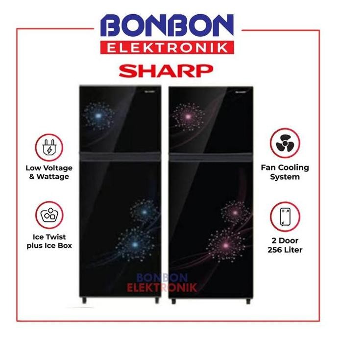 Sharp Kulkas 2 Pintu SJ-317MG-DB/DP / SJ 317 MGDB / SJ 317 MGDP