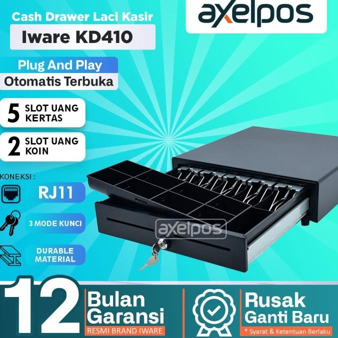 CASH DRAWER / LACI KASIR / LACU UANG KASIR IWARE KD-410
