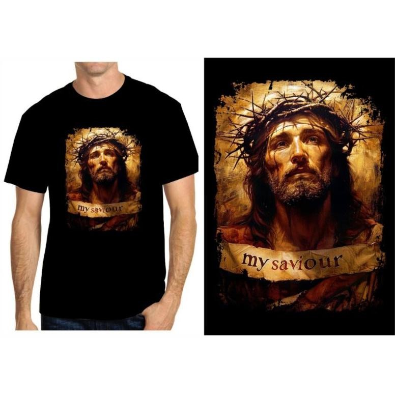 Is75 uk-68 Kaos Oblong Yesus Maria Cotton Bambu Koronka - Kaos Oblong Yesus - Kaos Yesus - Baju Oblo