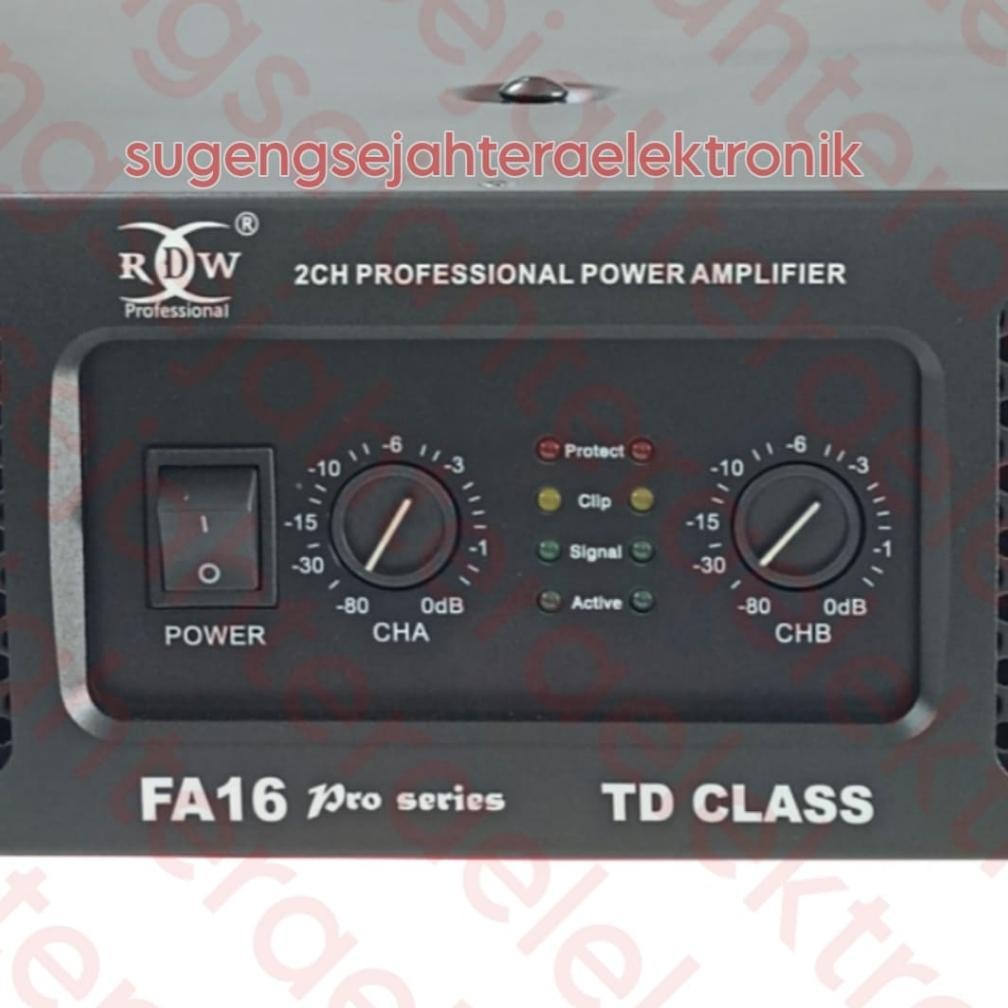 CQ37 df-8 Power Amplifier RDW FA 16 PRO // FA 16000 PRO Class TD - 2 Channel Original (HARGA SUDAH T