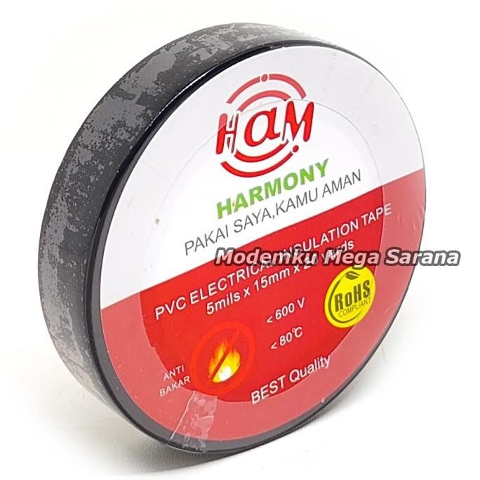 

Et-98 Isolasi Listrik Tahan Panas Solasi Hitam Harmony Insulation Tape Pvc 5Mils X 15Mm X 20 Yard Anti Bakar