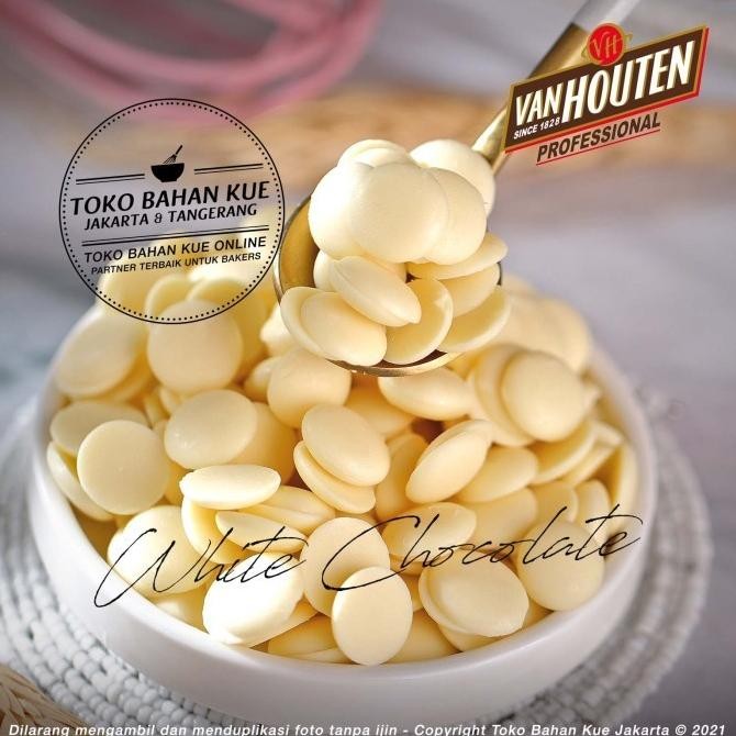 

Van Houten - White Couverture Chocolate 27,8% 250gr Coin Cokelat Putih liquid