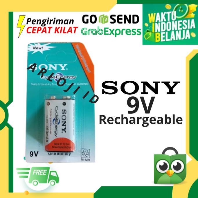 Baterai Sony 9V Charger 450 mAh Baterai Cas 9V SONY Baterai Cas Kotak