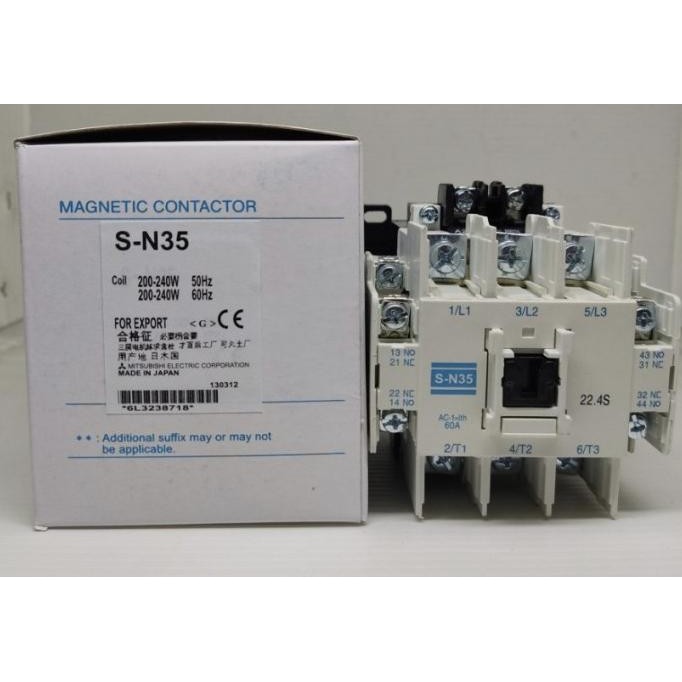 Contactor Mitsubishi Sn35 Sn35 Sn 35 Sn35 220V / 110V / 380V Ready