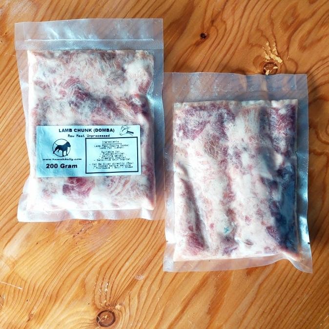 

Baru Rumahbully Lamb Chunk /Daging Domba Potongan, Dog Cat Raw Pet Food