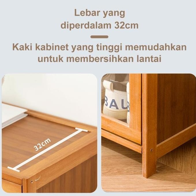 Lemari26 Sepatu 11 Lapis Lemari Sepatu Kayu Minimalis Anti Debu Lemari Susun Sepatu Penyimpanan Mult
